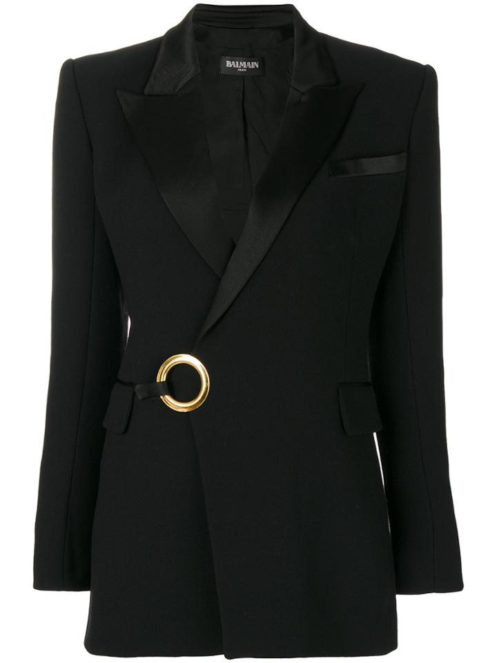 Balmain Loop Detail Blazer - Black