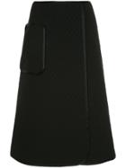 Astraet Quilted A-line Skirt - Black