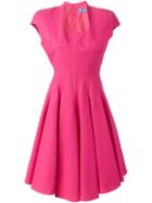 Thierry Mugler Vintage Fitted Flared Dress - Pink & Purple