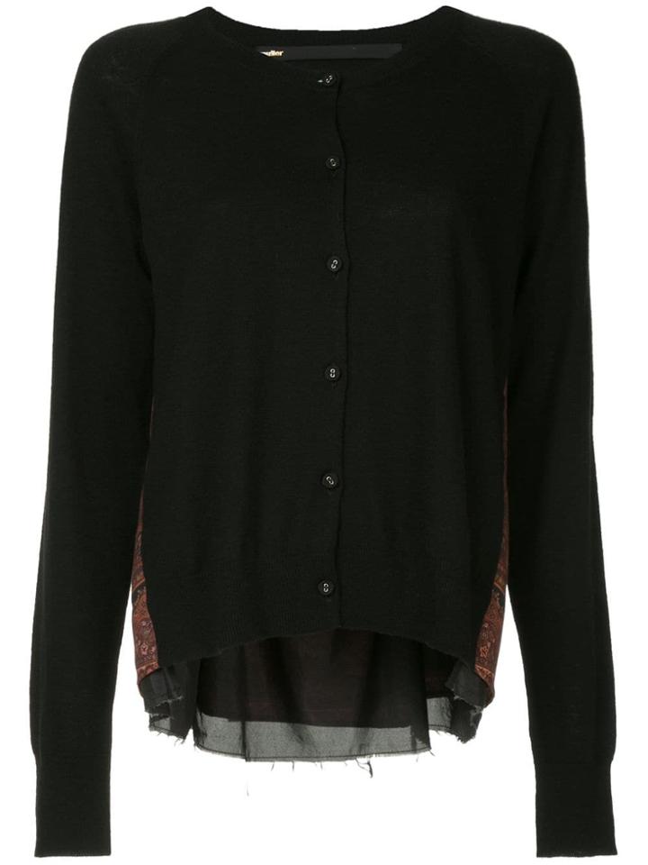 Muller Of Yoshiokubo Rear-contrast Cardigan - Black