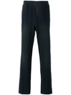 Msgm Straight Leg Track Pants, Men's, Size: Large, Black, Cotton
