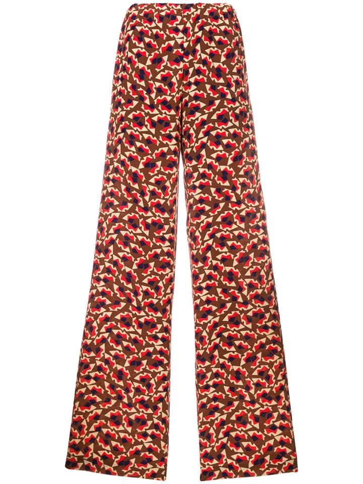Marni Printed Wide-leg Trousers - Multicolour