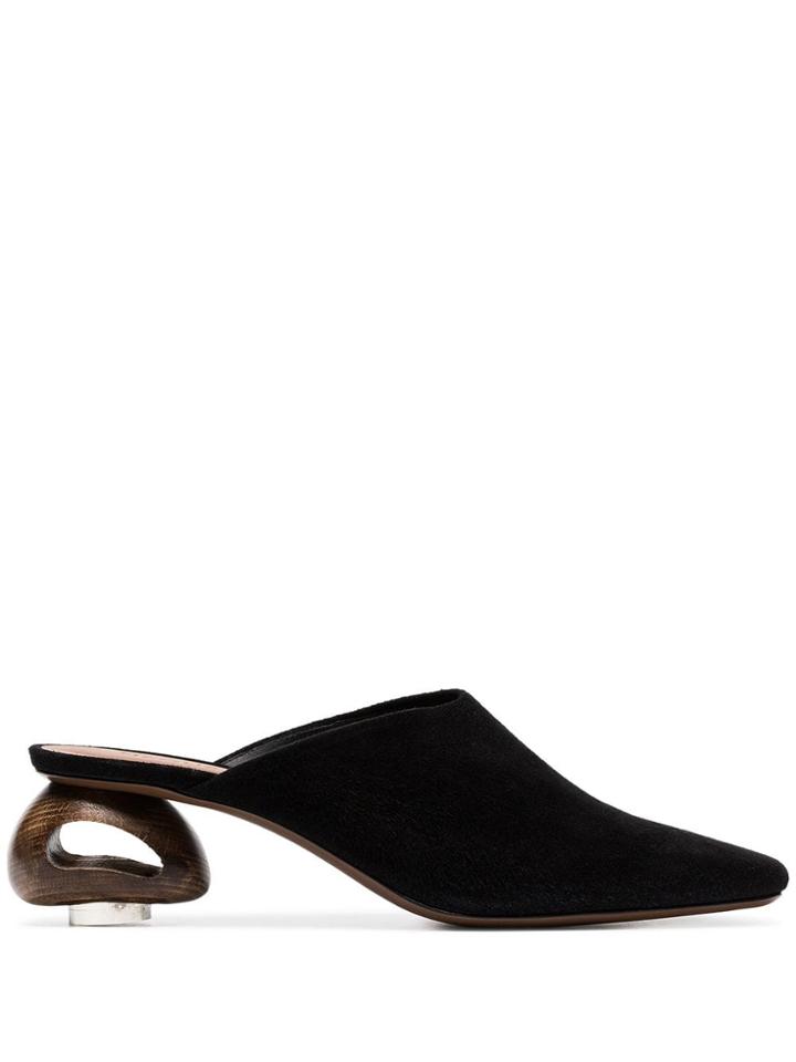 Neous Black Sobralia 55 Suede Mules
