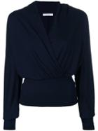 Max Mara - Wrap Top - Women - Spandex/elastane/viscose - S, Blue, Spandex/elastane/viscose