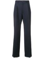 Maison Margiela Wide Leg Tailored Trousers - Blue