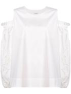 P.a.r.o.s.h. Embroidered Floral Details Blouse - White