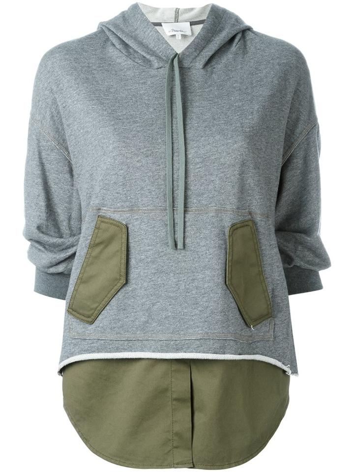 3.1 Phillip Lim Shirt Tail Sweatshirt, Women's, Size: Medium, Grey, Cotton