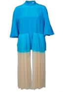 Delpozo Layered Tulle Top - Blue