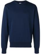 Aspesi Garment Washed Crew Neck Sweatshirt - Blue