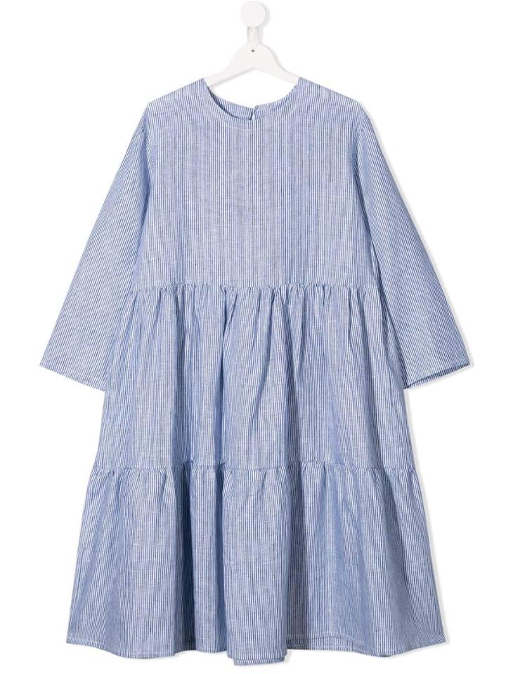 Piccola Ludo Teen Striped Dress - Blue