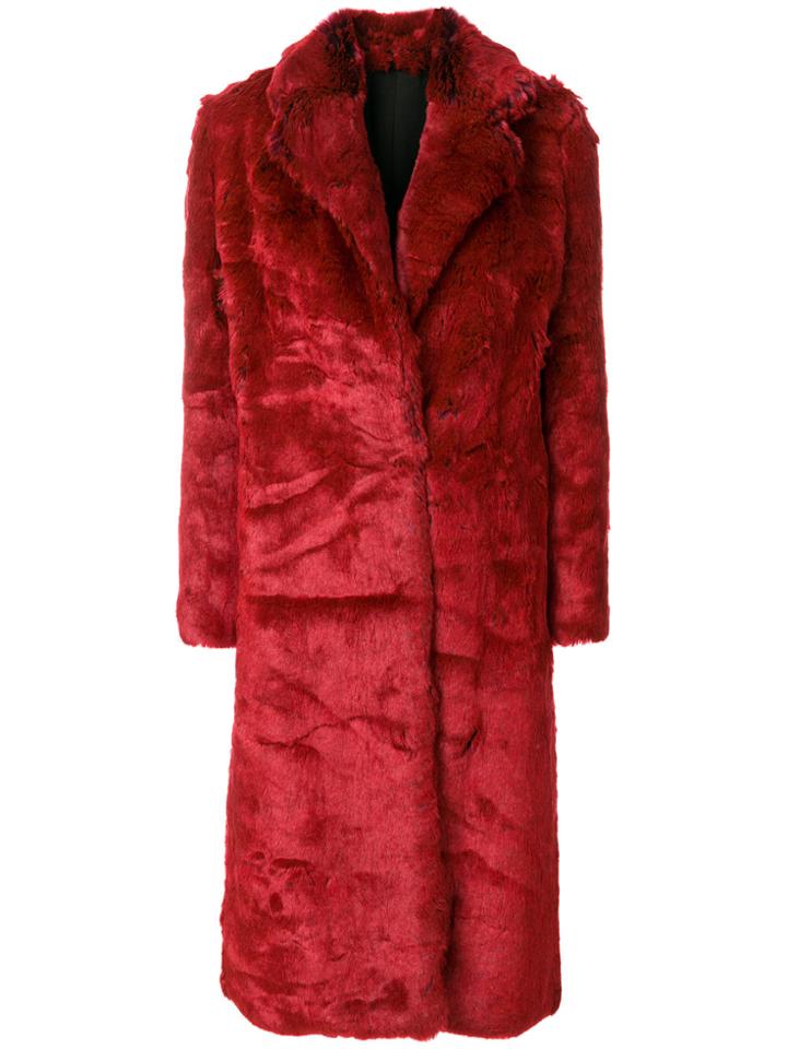 Calvin Klein 205w39nyc Faux Fur Coat - Red