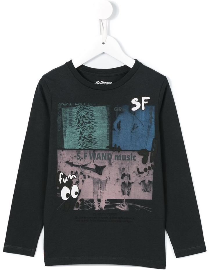 Bellerose Kids Long Sleeve Printed T-shirt