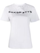 Saks Potts Logo Print Crew Neck T-shirt - White
