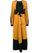 Proenza Schouler Colour-block Flared Maxi Dress - Yellow & Orange
