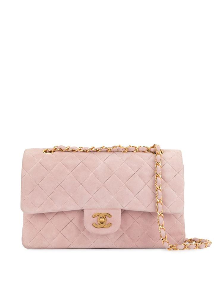 Chanel Pre-owned 1992 Quilted Cc Shoulder Bag - Pink