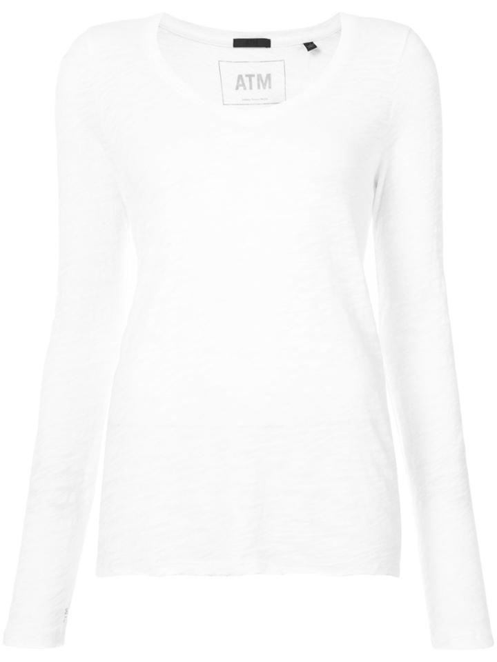 Atm Anthony Thomas Melillo Long Sleeved Top - White