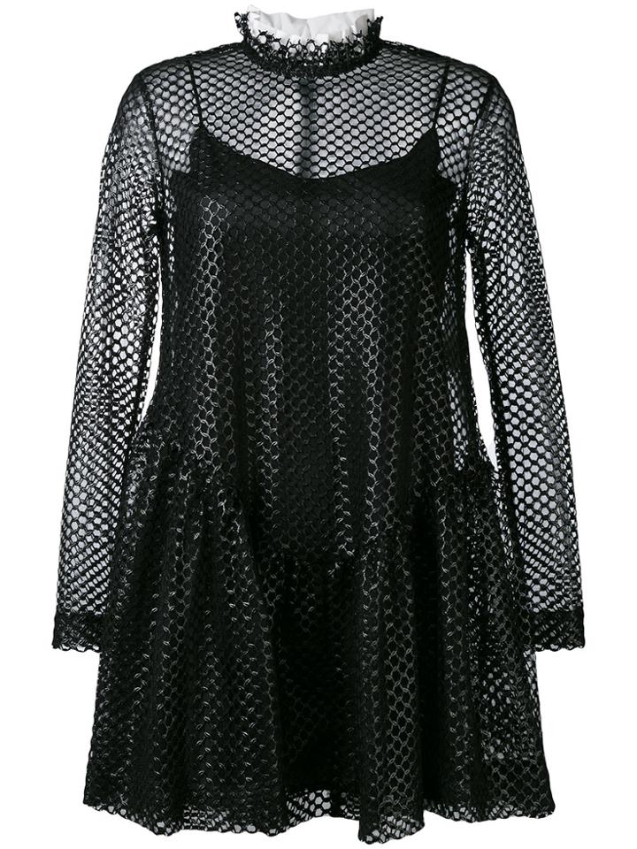 Jourden Mesh Layer Dress - Black