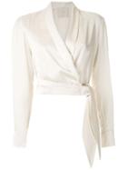 Framed Wrap Cropped Top - Neutrals