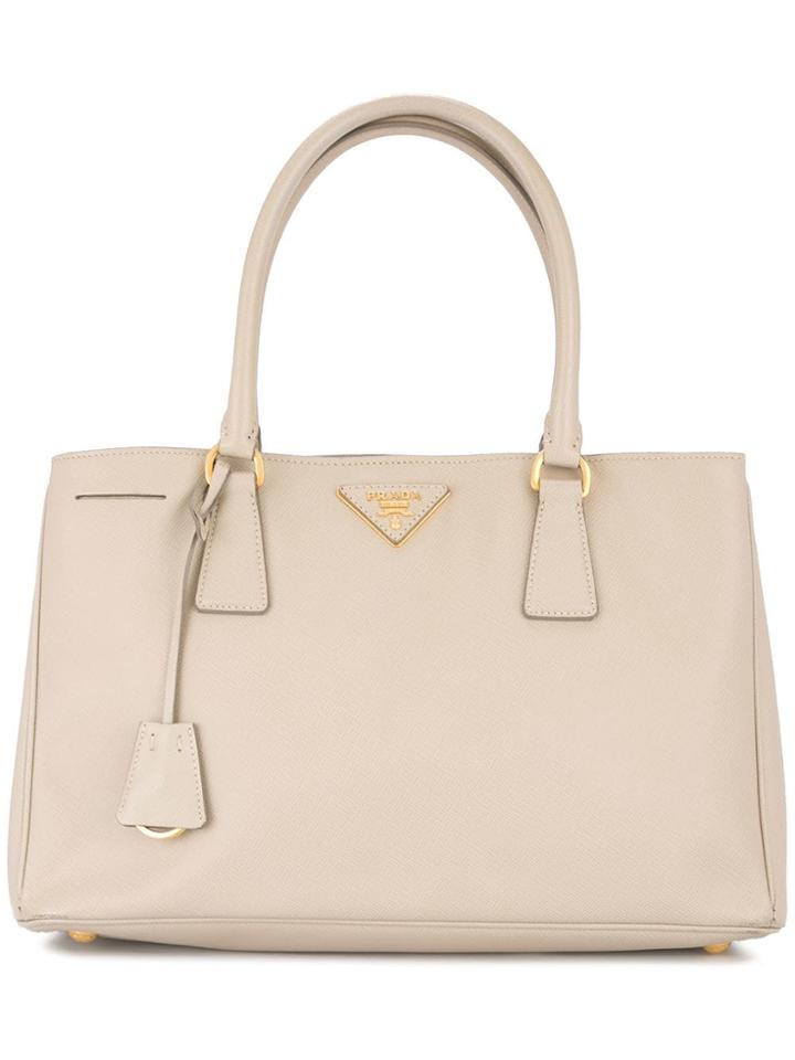 Prada Vintage Saffiano Double Bag - Neutrals