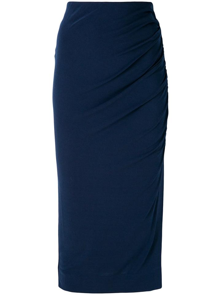 By Malene Birger Fitted Midi Pencil Skirt - Blue