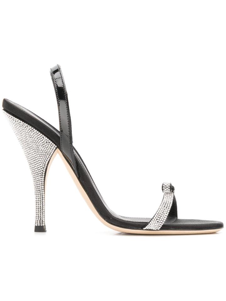 Marco De Vincenzo Embellished High-heeled Sandals - Black