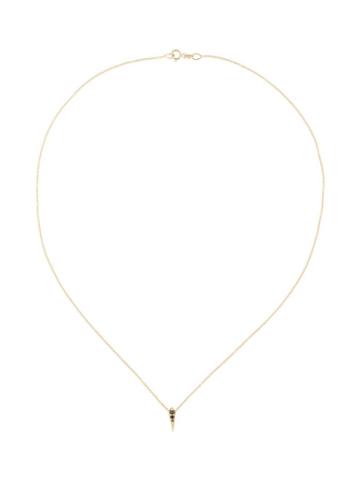 Lizzie Mandler Fine Jewelry 18kt Gold And Black Diamond 'single Kite' Necklace, Metallic