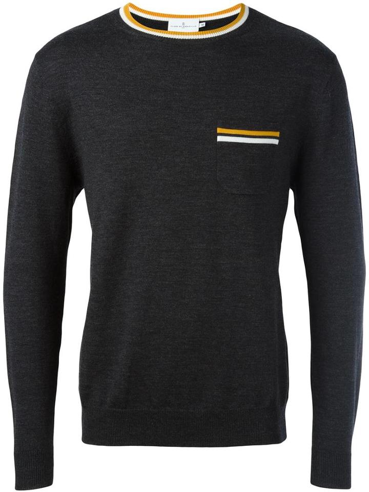 Cuisse De Grenouille 'steve' Jumper, Men's, Size: Small, Blue, Wool