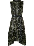 Proenza Schouler Branch Print Dress, Women's, Size: 10, Black, Silk
