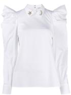 P.a.r.o.s.h. Embellished-collar Blouse - White