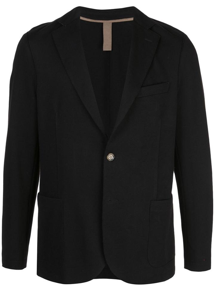 Eleventy Laser Cut Button Blazer - Black