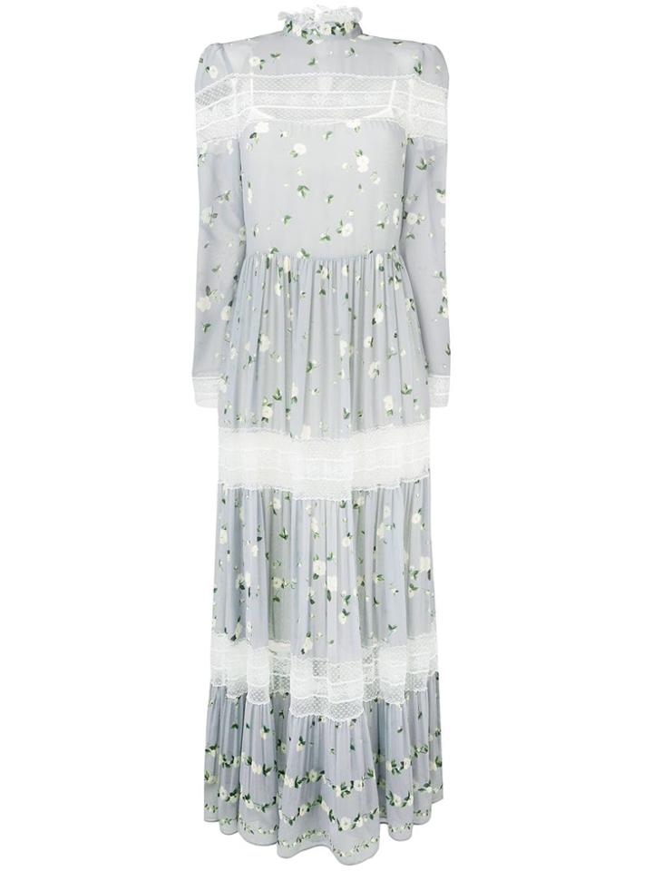 Philosophy Di Lorenzo Serafini Floral Long Dress - Blue