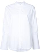 Studio Nicholson - Band Collar Shirt - Women - Cotton - 2, White, Cotton
