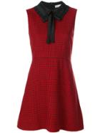 Red Valentino Houndstooth Pattern Dress