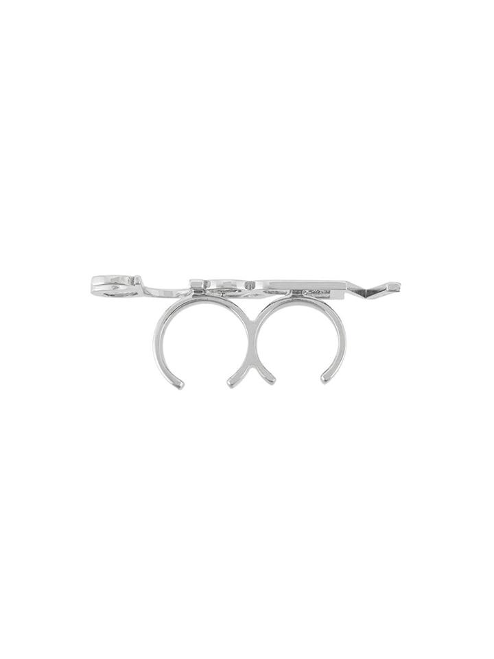 Versus Logo Plaque Ring - Metallic