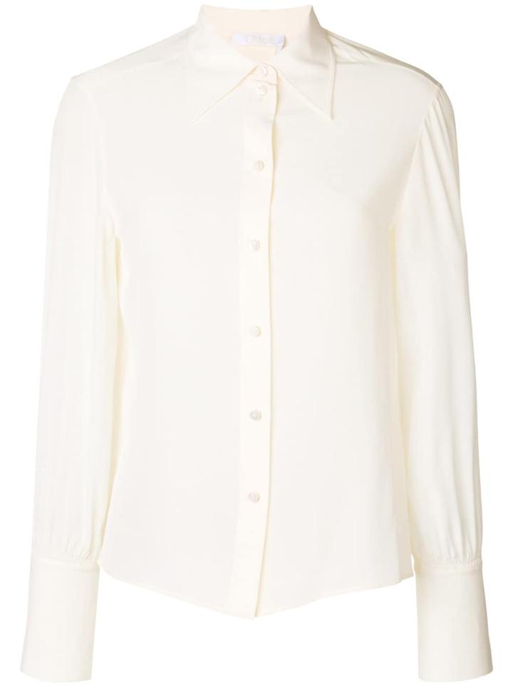 Chloé Balloon Sleeve Shirt - Neutrals