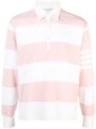 Thom Browne Striped Polo Shirt - Pink
