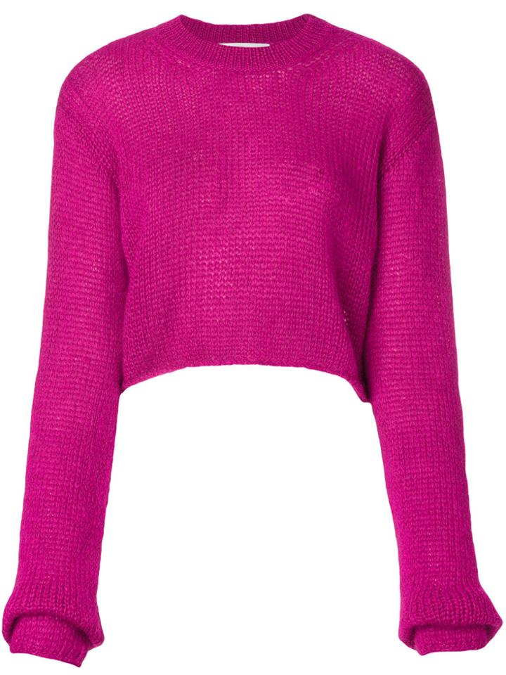 Mcq Alexander Mcqueen Crew Neck Jumper - Pink & Purple