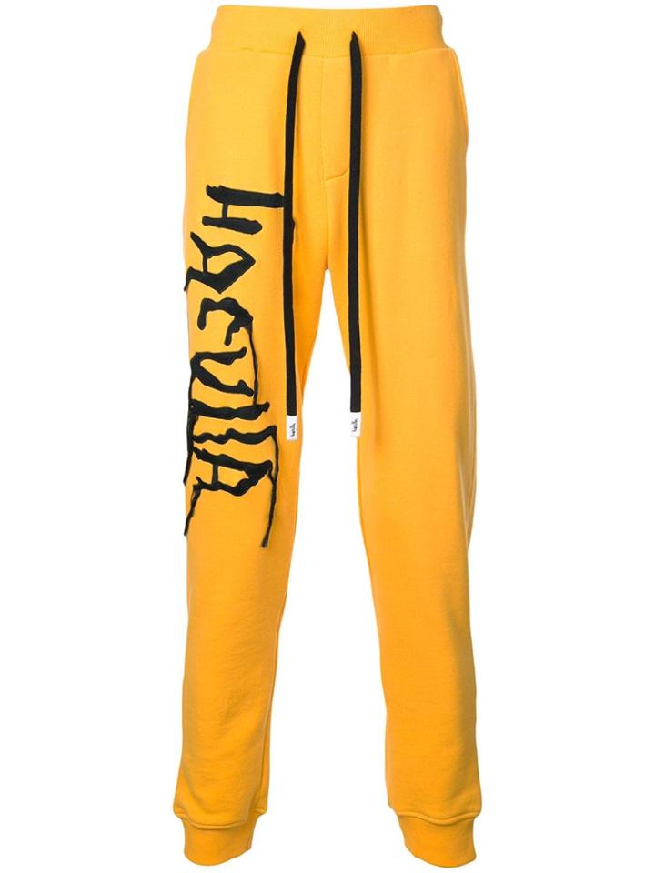 Haculla Logo Embroidered Track Trousers - Yellow