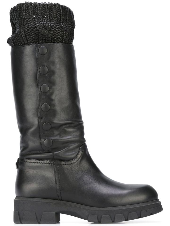 Twin-set Knit-trimmed Boots