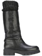 Twin-set Knit-trimmed Boots