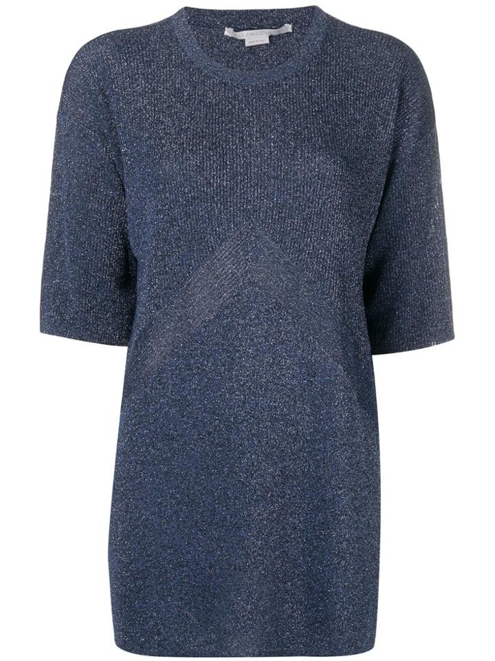 Stella Mccartney Eyewear Chevron Lurex Top - Blue