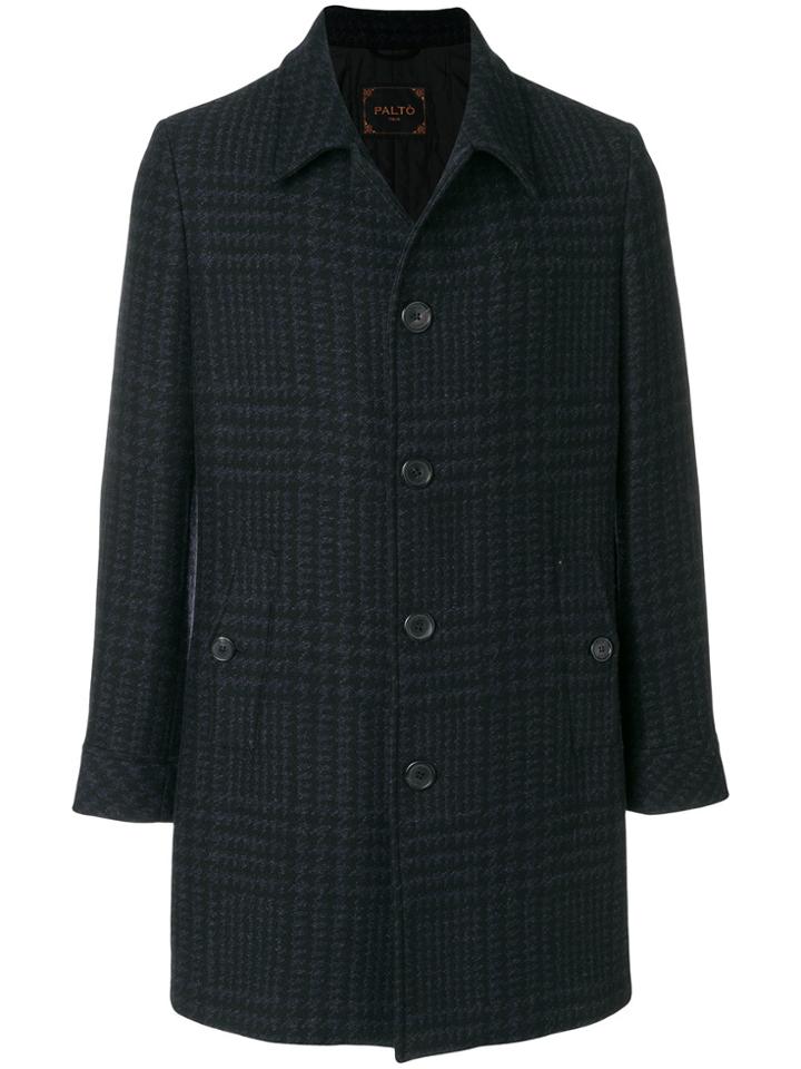 Paltò Tailored Button Up Coat - Blue