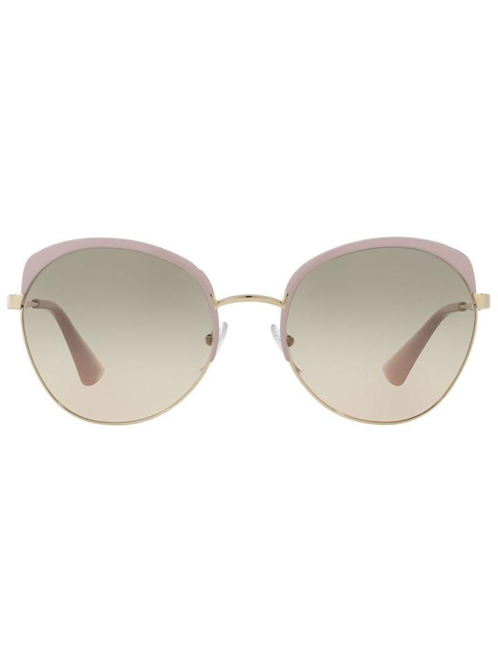 Prada Eyewear 'cinema' Sunglasses, Women's, Pink/purple, Brass