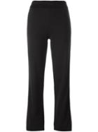 See By Chloé Stripe Appliqué Trousers, Women's, Size: 34, Black, Cotton/polyamide