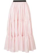 Tome Long Tiered Skirt - Pink & Purple