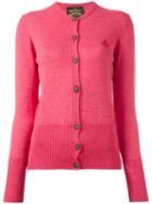 Vivienne Westwood Anglomania Classic Cardigan, Women's, Size: Large, Pink/purple, Virgin Wool