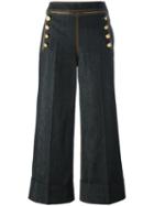Tommy Hilfiger Straight Cropped Trousers, Women's, Size: 10, Black, Cotton/spandex/elastane