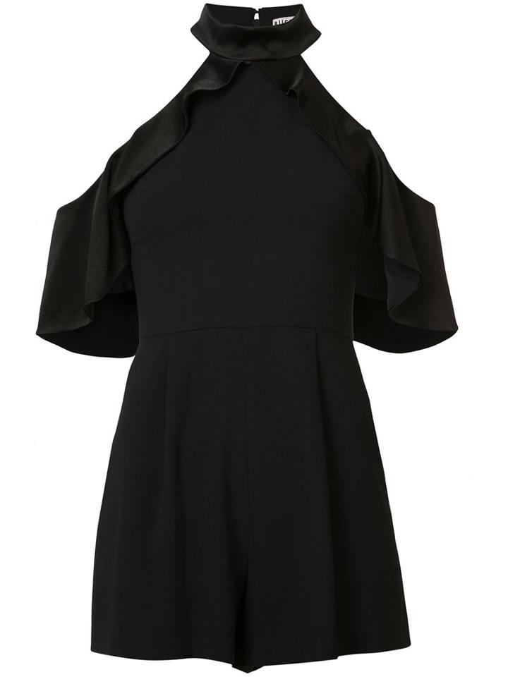 Alice+olivia Cut-out Detail Playsuit, Women's, Size: 6, Black, Polyester