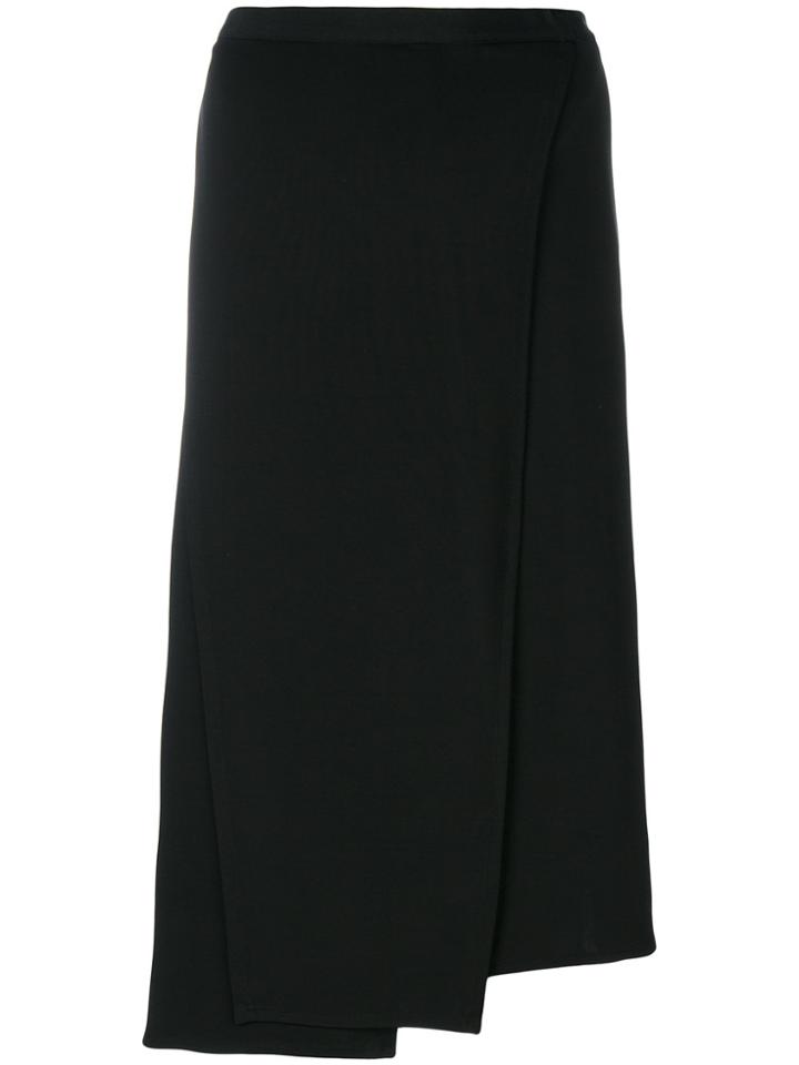 Helmut Lang Asymmetric Pleat Skirt - Black
