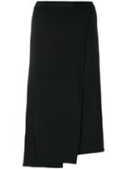 Helmut Lang Asymmetric Pleat Skirt - Black